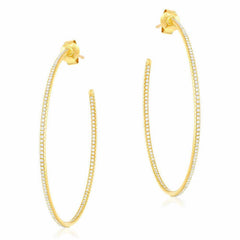 40mm in and out post hoop earrings in yellow gold