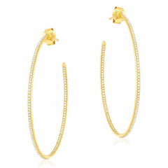 40mm in and out post hoop earrings in yellow gold