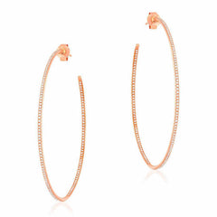 50mm in and out hoop earrings in rose gold