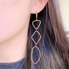 triple drop earrings