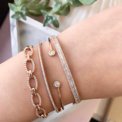 simple bracelet and bangle stack