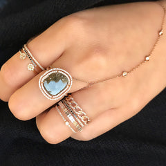 petite pave disc open ring