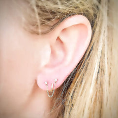 souli petite post earrings with chain