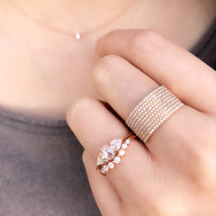 Heirloom triple rose cut ring
