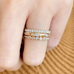 fave rose cut diamond band as a stacker