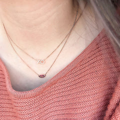 xo kisses and hugs necklace in 14k gold