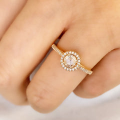 rose cut diamond ring