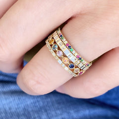 grace rings with rainbows