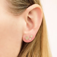 pave disc earrings