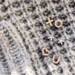 petite star post stud earrings
