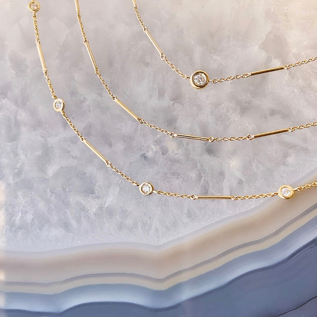 Unity Chain Necklace with Single Diamond | Hand Made Chains from Liven ...