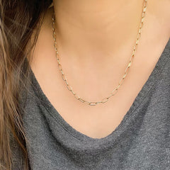 handmade oval link chain necklace