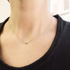 evil eye necklace with lashes