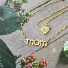 heart and mom necklaces