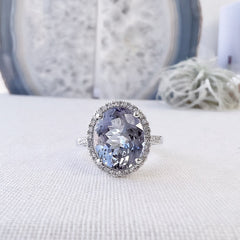 One of a Kind Oval Tanzanite Ring