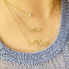 wave necklaces with starfish necklace