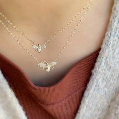 bee necklaces in both sizes