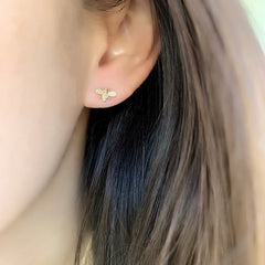 mini bee stud earrings