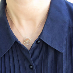 Tree of life necklace with diamonds