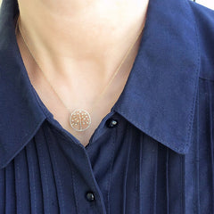 Tree of life necklace with diamonds
