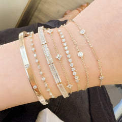 bolo bracelet with martini set diamonds