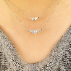 small and medium triangle necklace