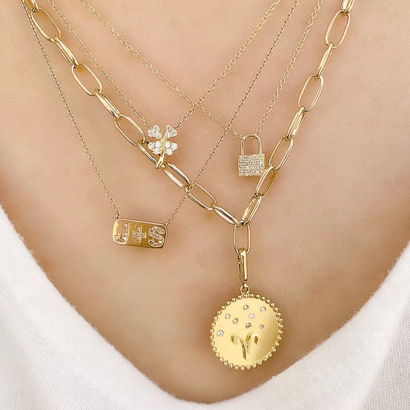 Personalized Flower Initial Necklace Gold – J&CO Jewellery
