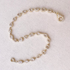 Yellow gold rose cut diamond bracelet