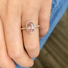 dainty morganite ring