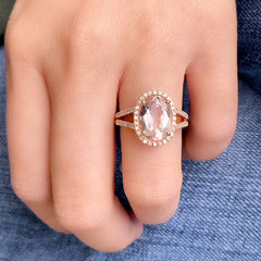split shank morganite ring