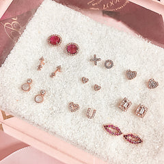 x o studs with other liven earrings