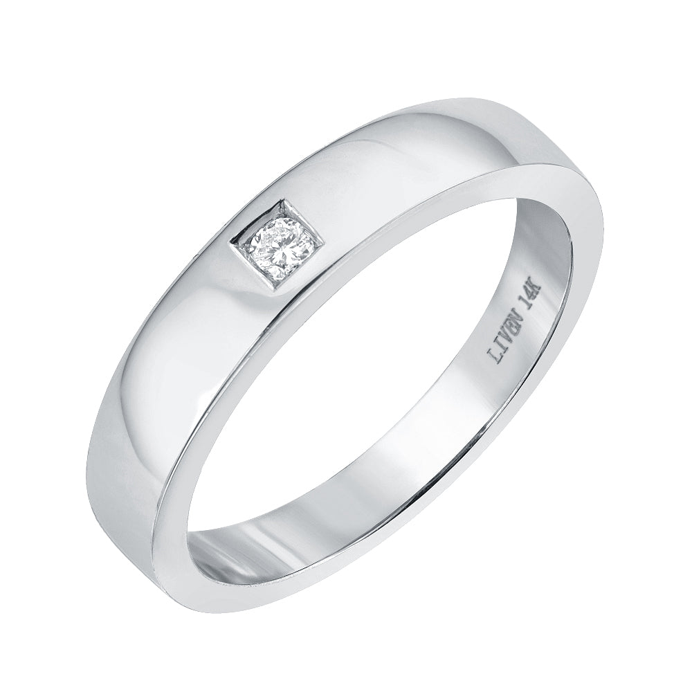Single Diamond Ring | Single Diamond Band for Brides at