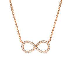 mini infinity loops necklac ein gold with diamonds