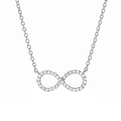 mini infinity loops necklac ein gold with diamonds