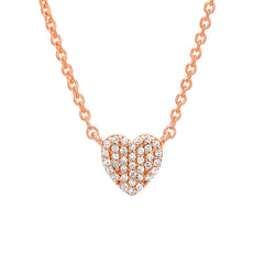 heart pave necklace