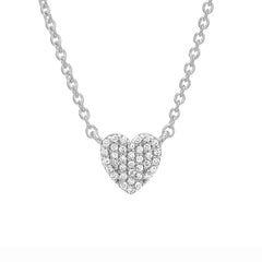 heart pave necklace