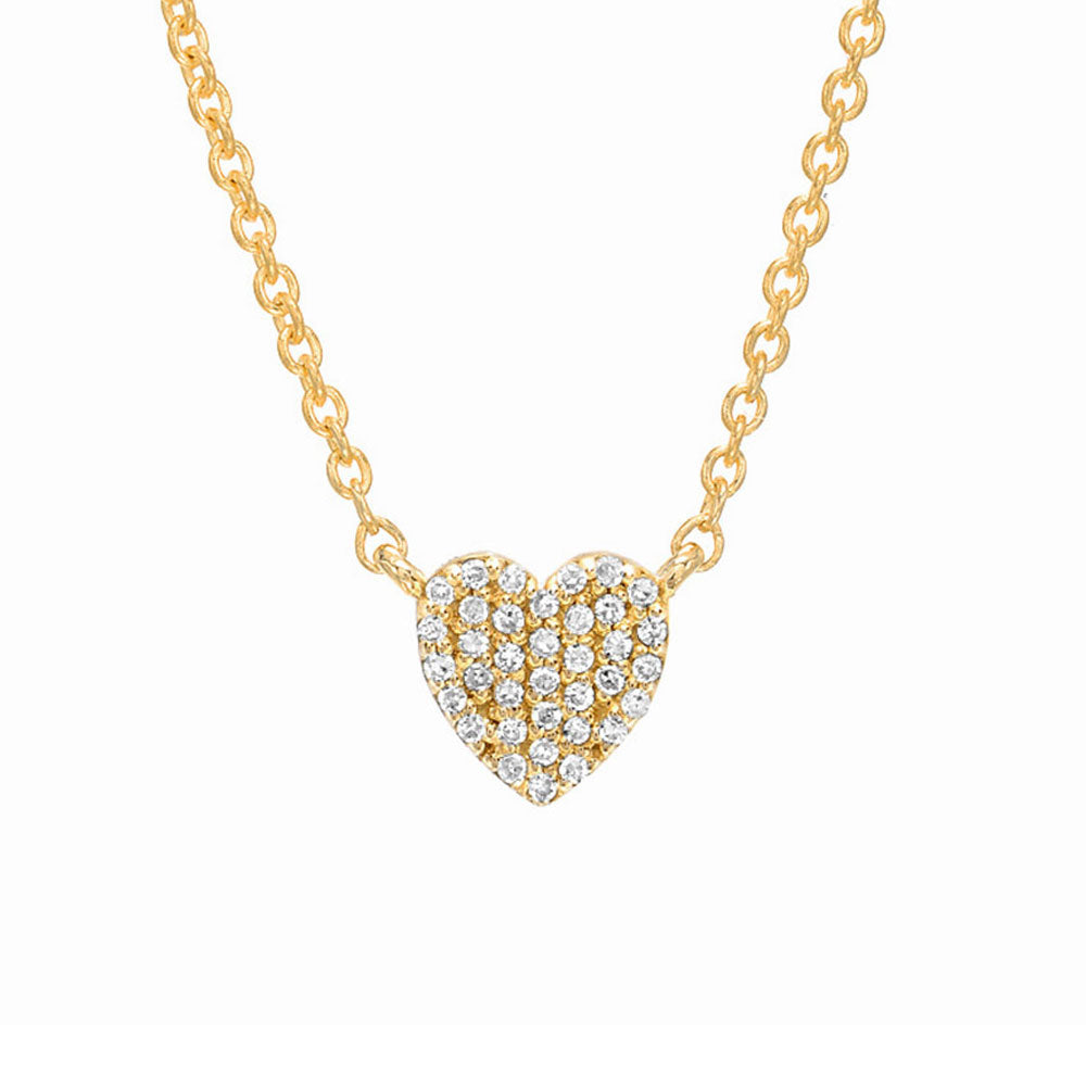 Heart Pave Necklace | Sweetheart Necklace | Liven Gold and