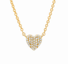 heart pave necklace