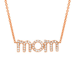mom diamond and gold necklace