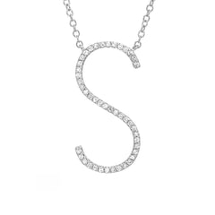 large skinny initial necklace