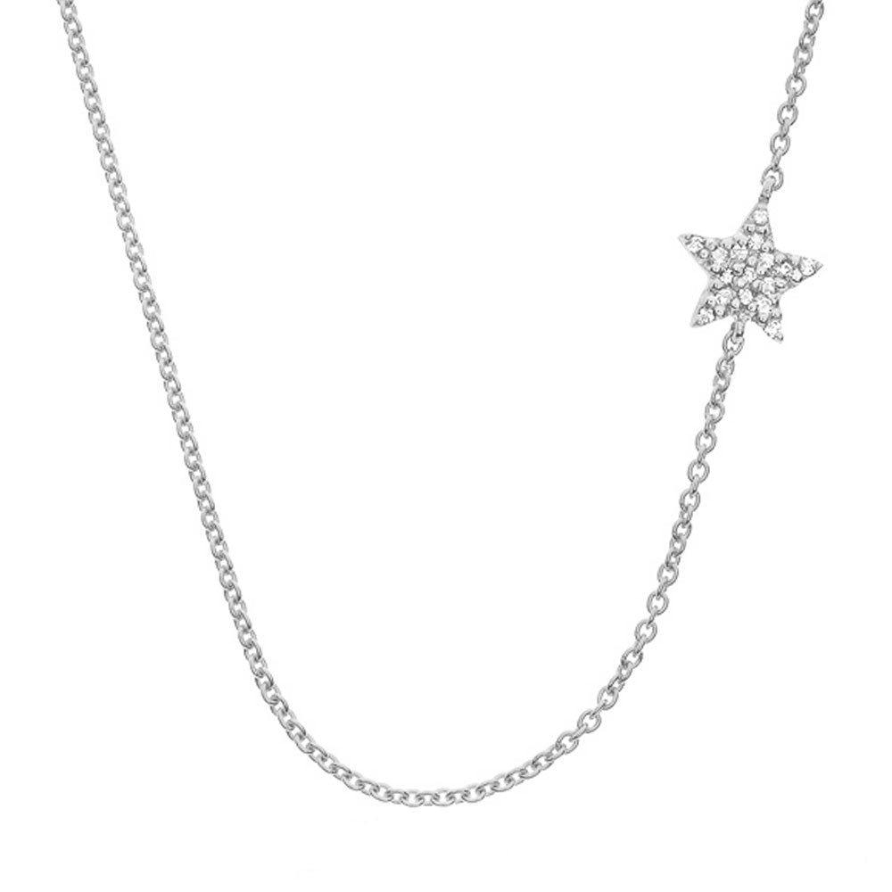Sideways Star Necklace | Edgy Star Necklace | Liven Fine