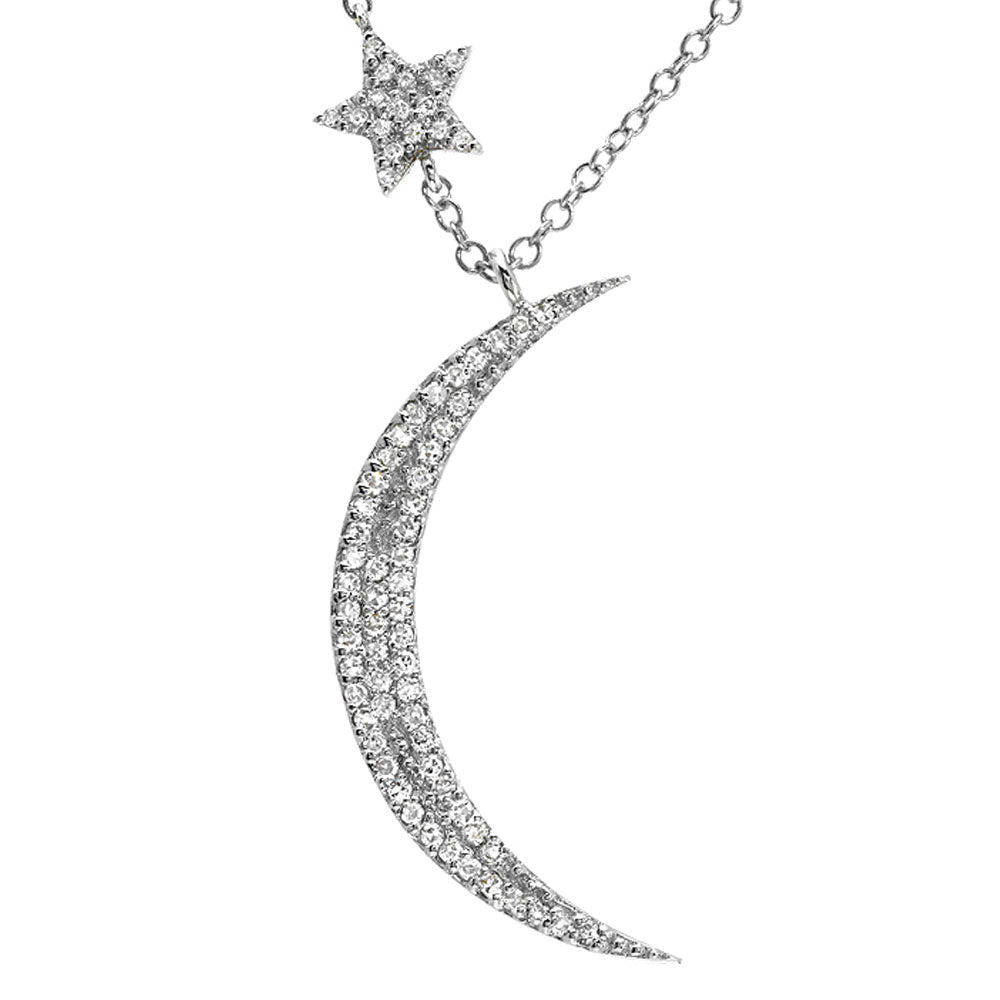 CRYSTAL MOON SHINE NECKLACE - LN 6004