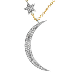 large moon and star necklace
