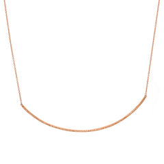 extra long diamond bar necklace in rose gold