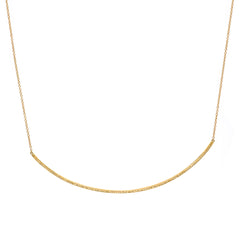 extra long diamond bar necklace in yellow gold