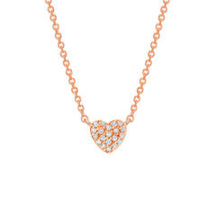 Small Heart Pave Necklace