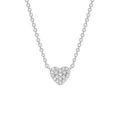 Small Heart Pave Necklace