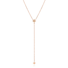 starburst Y necklace in gold and diamonds