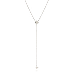 starburst Y necklace in gold and diamonds