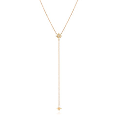 starburst Y necklace in gold and diamonds